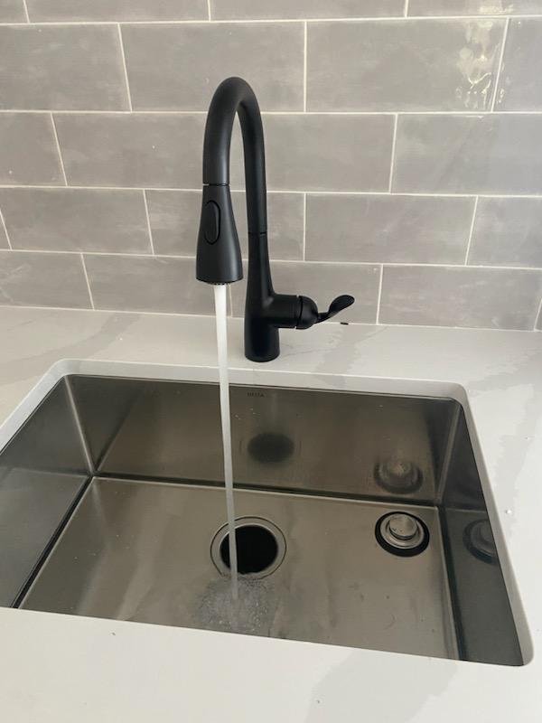 Kitchen faucet and sink plumbing